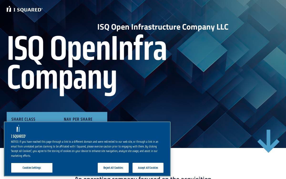 ISQ Open Infrastructure website preview