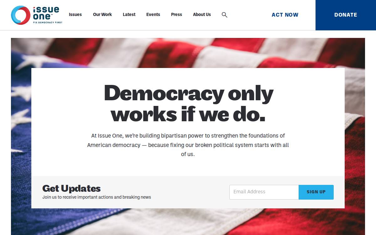 Issue One website preview