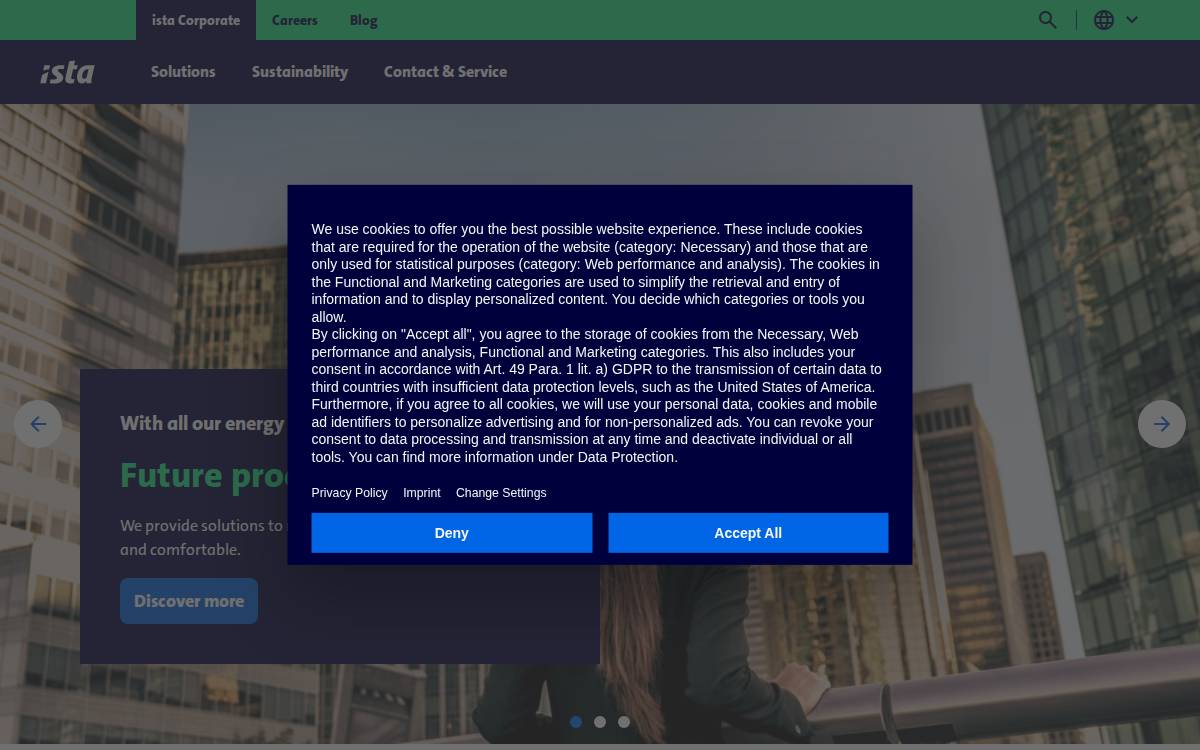 Ista website preview