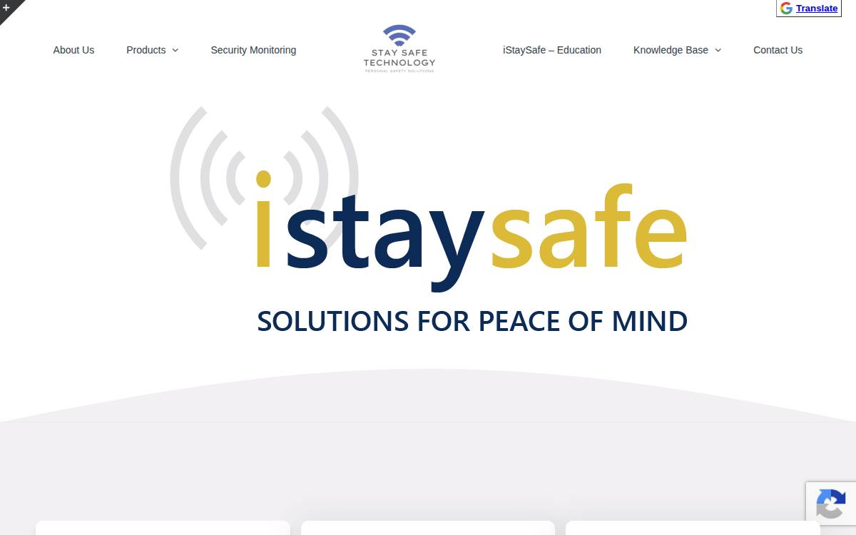 iStaySafe website preview