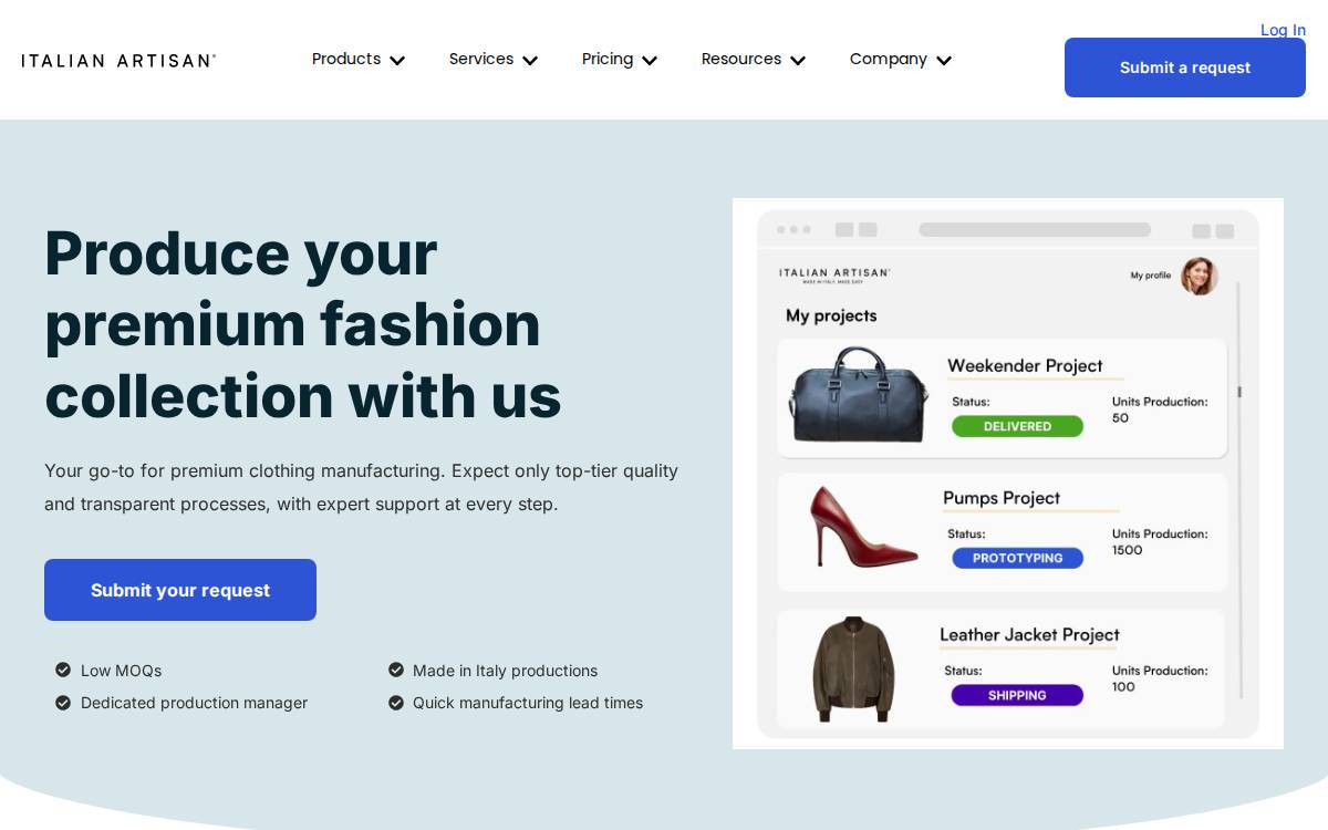 Italian Artisan website preview