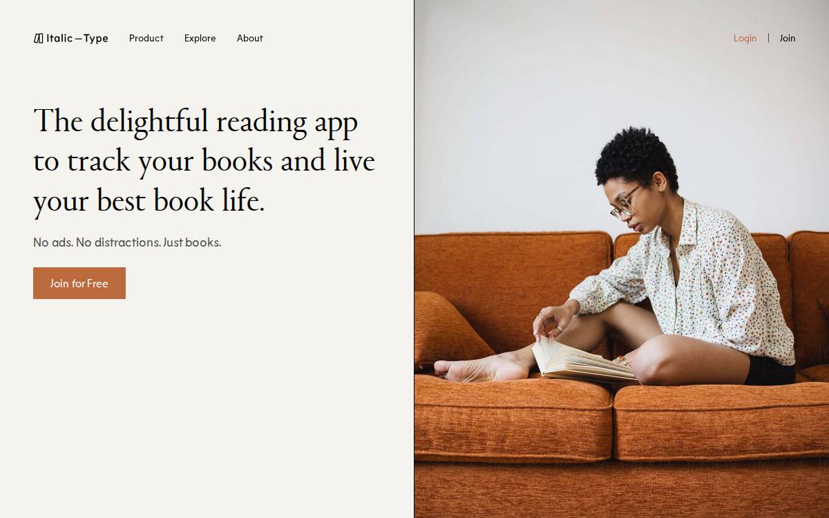 Italic Type website preview