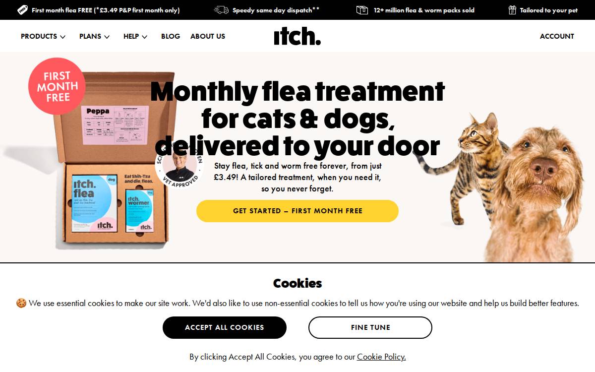 Itchpet website preview