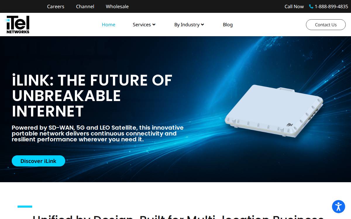 iTel Networks Inc. website preview