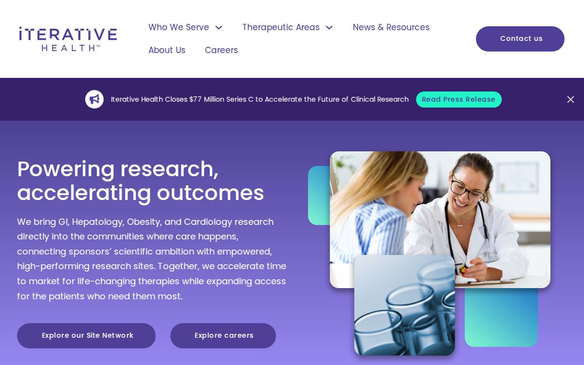 Iterative Health website preview