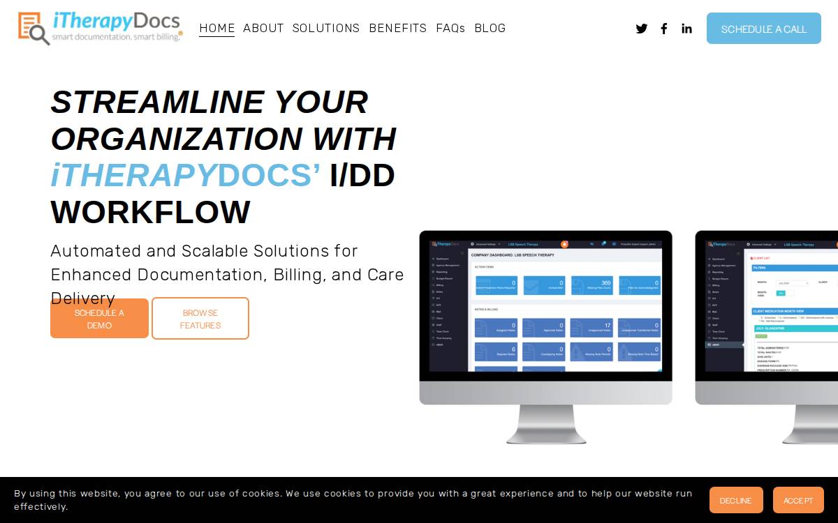 iTherapyDocs website preview