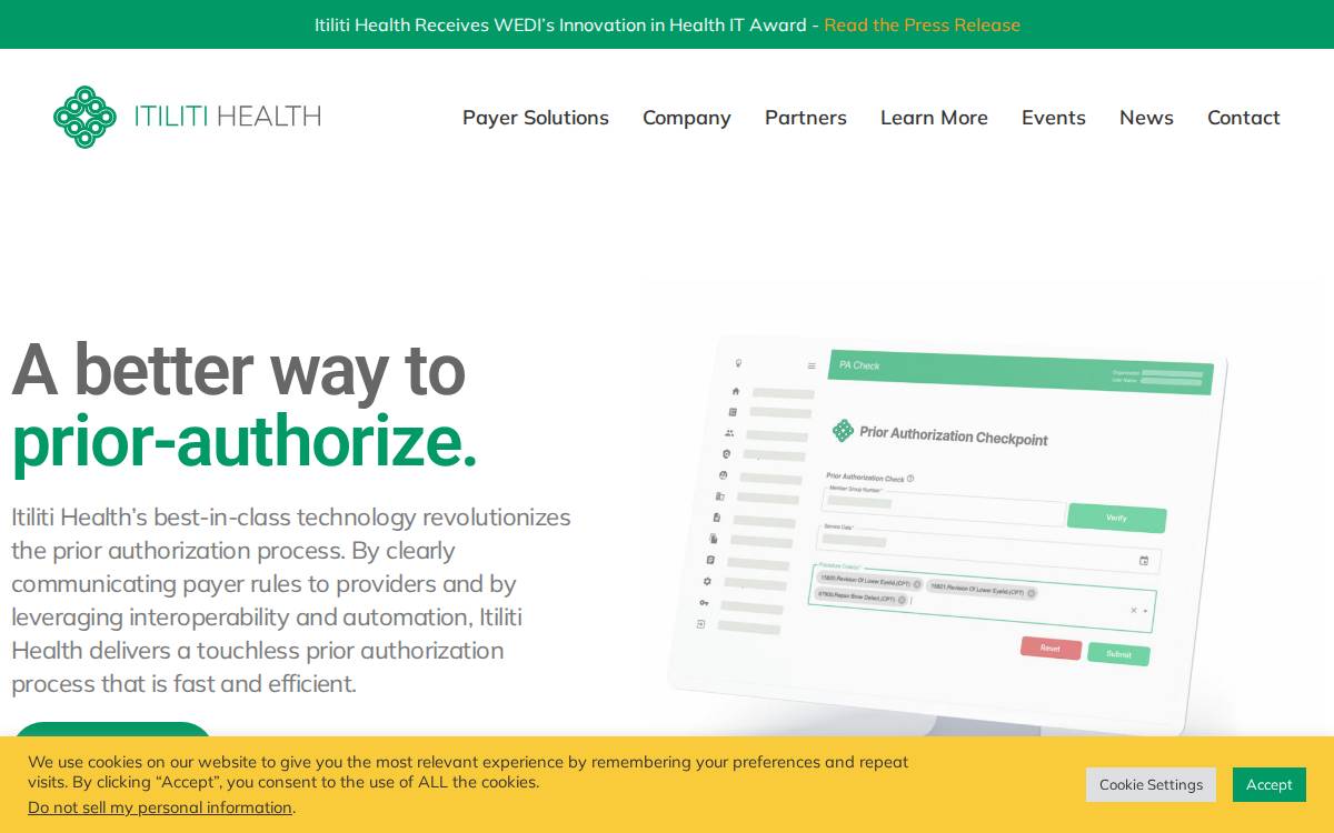 Itiliti Health website preview