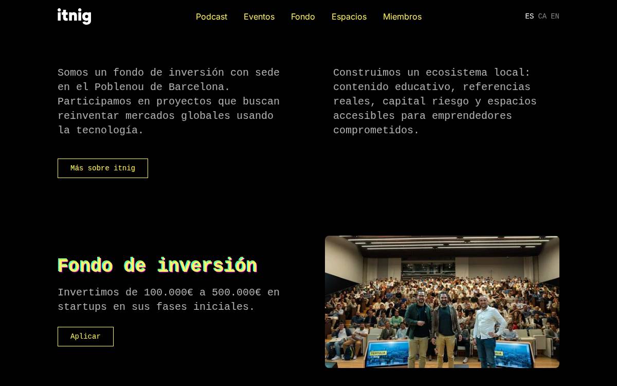 Itnig website preview