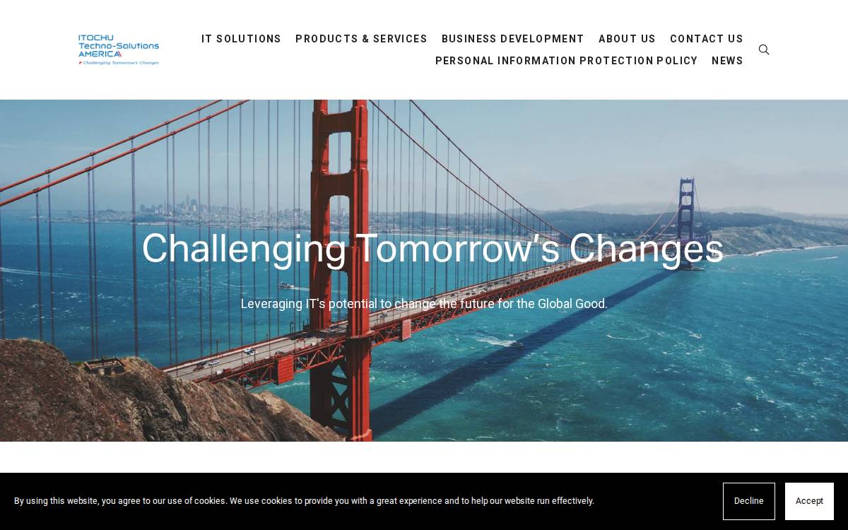 ITOCHU Techno-Solutions America website preview