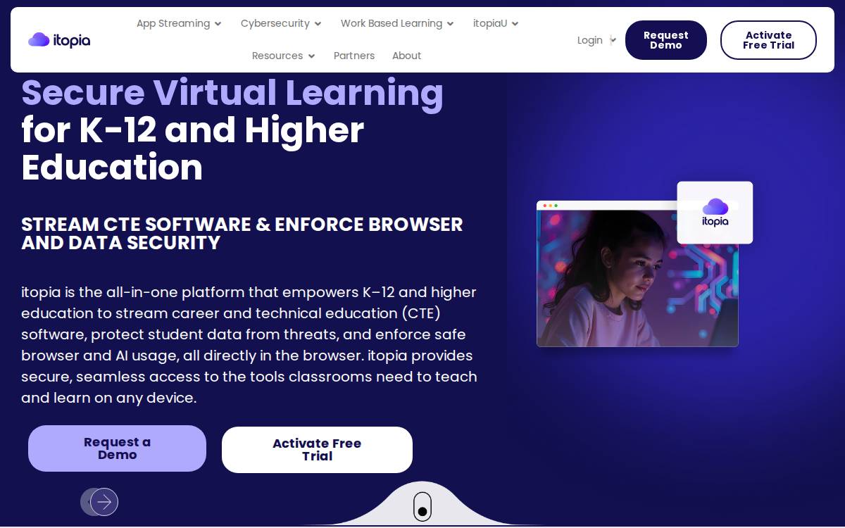 Itopia website preview