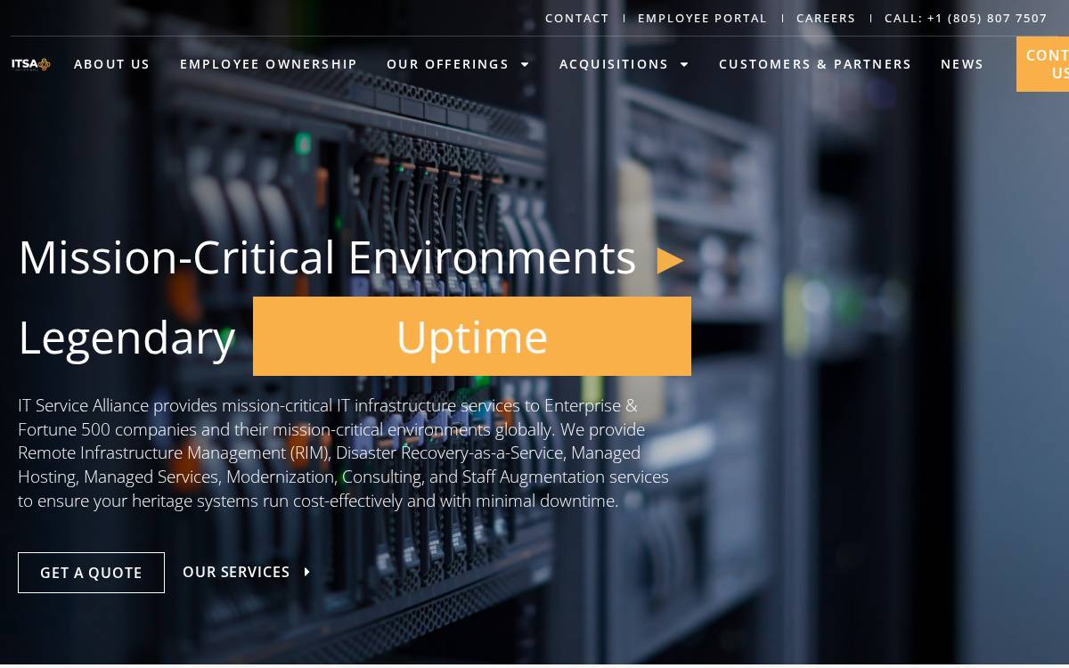Itservicealliance website preview