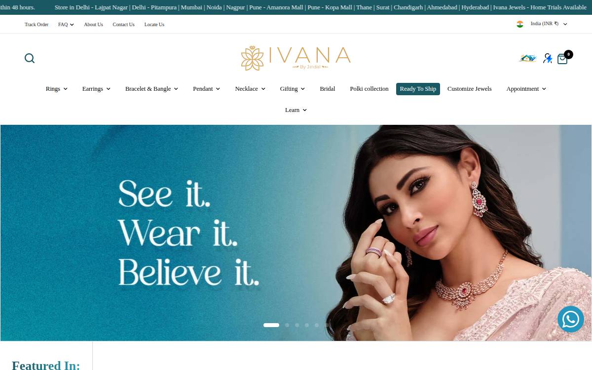 Ivanajewels website preview