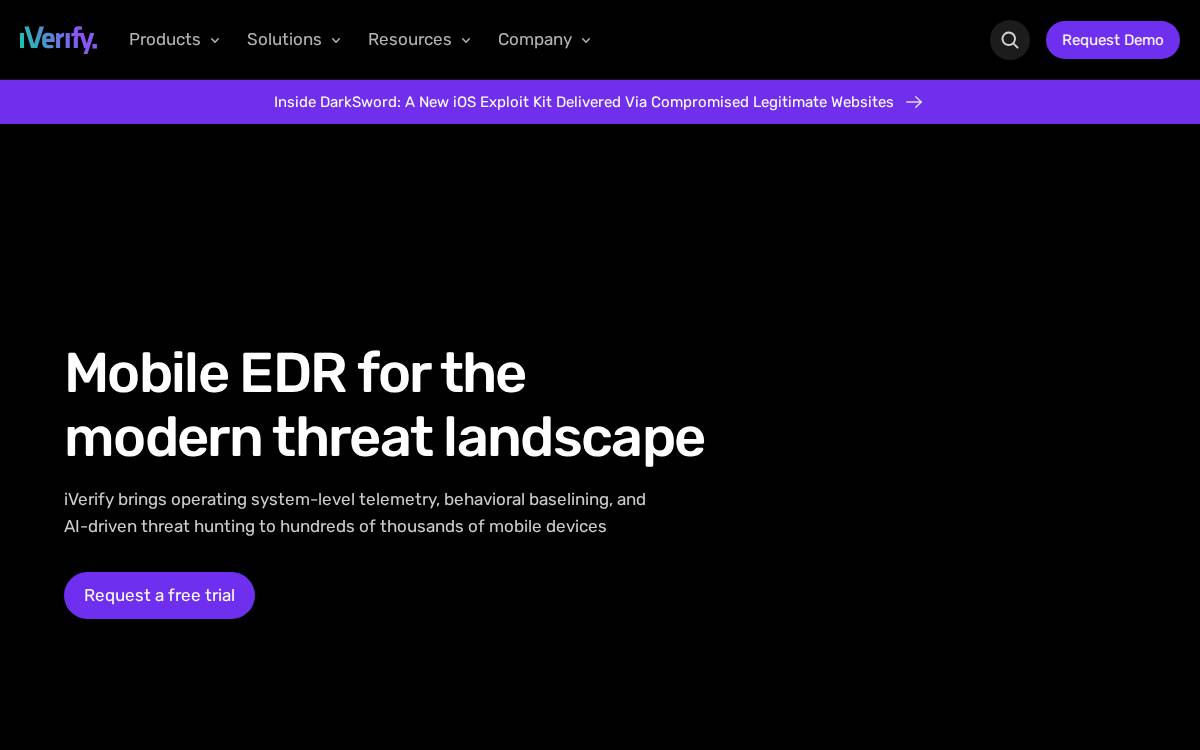 iVerify website preview