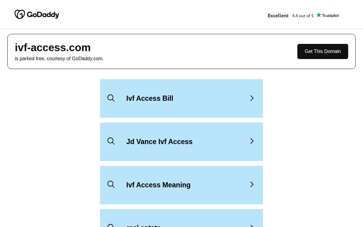 IVF Access website preview