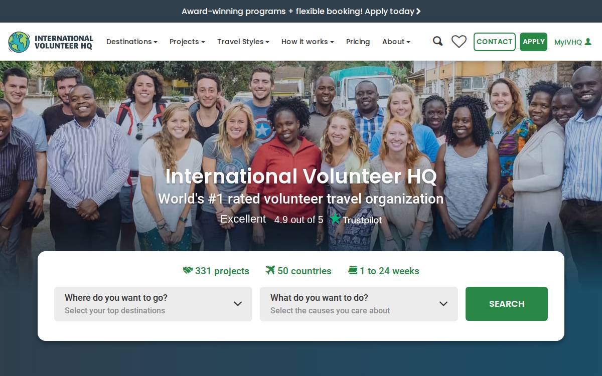 IVHQ website preview