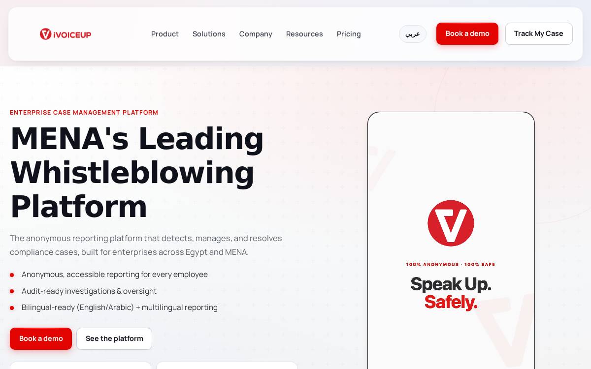 iVoiceUp website preview