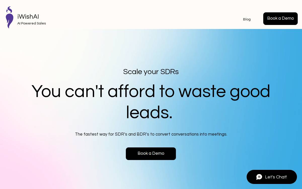 Iwish AI website preview