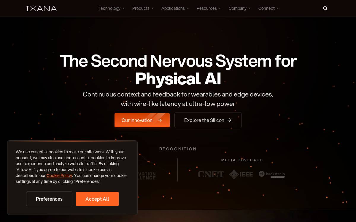 Ixana website preview