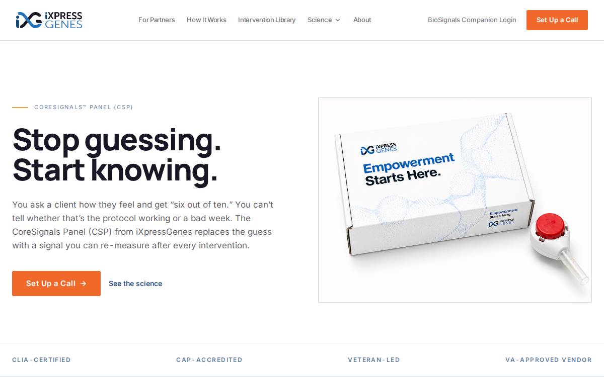iXpressGenes website preview