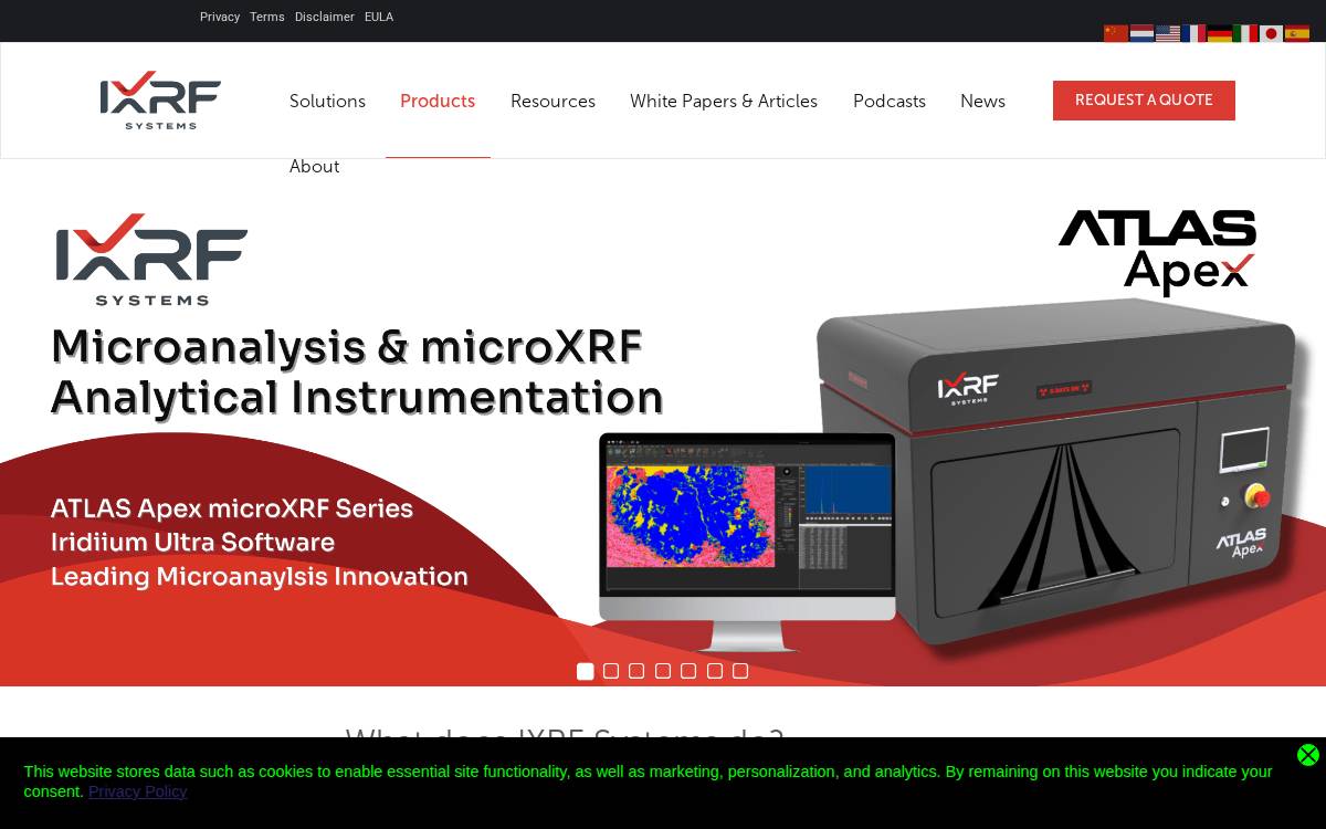 Ixrf website preview