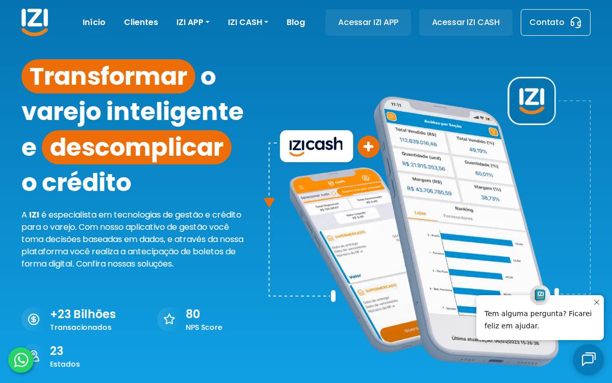IziApp website preview