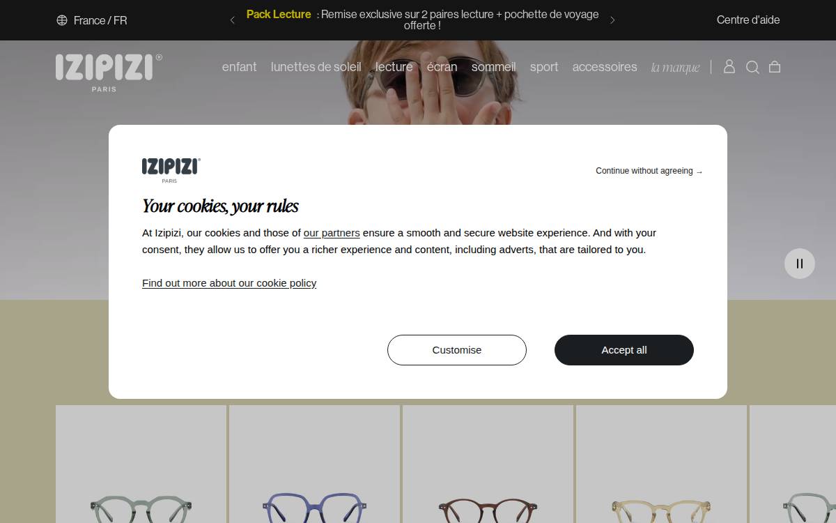 Izipizi website preview