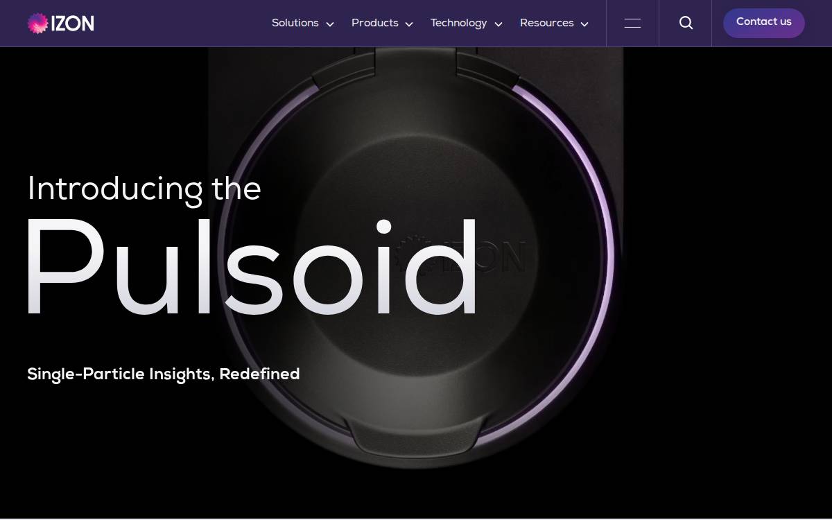 Izon website preview