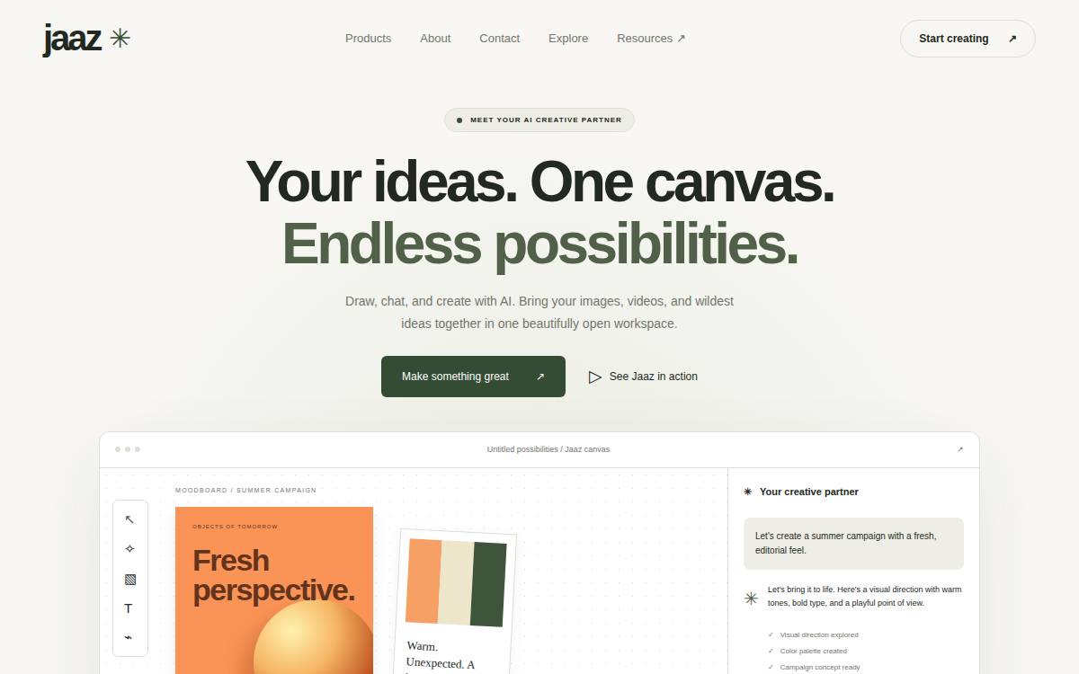 Jaaz website preview