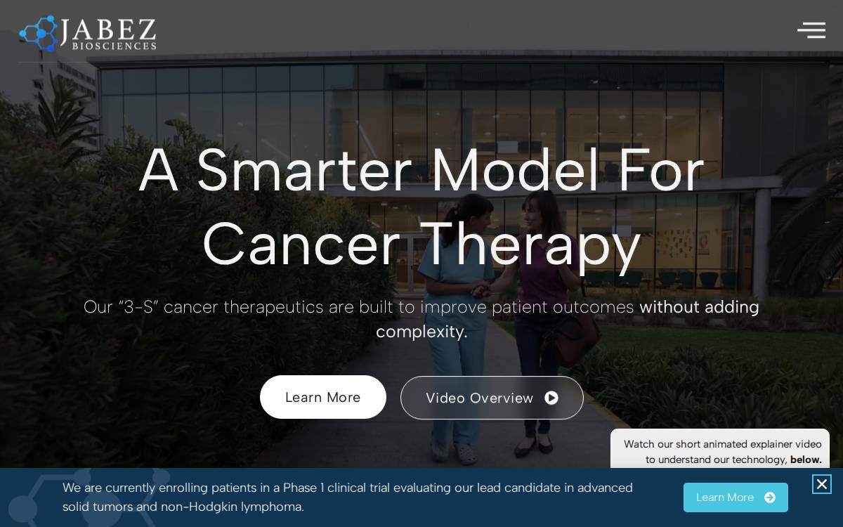 Jabez Biosciences website preview