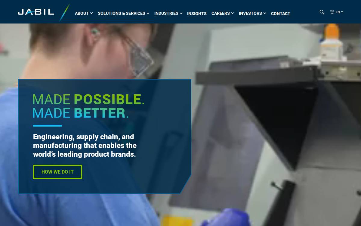 Jabil website preview