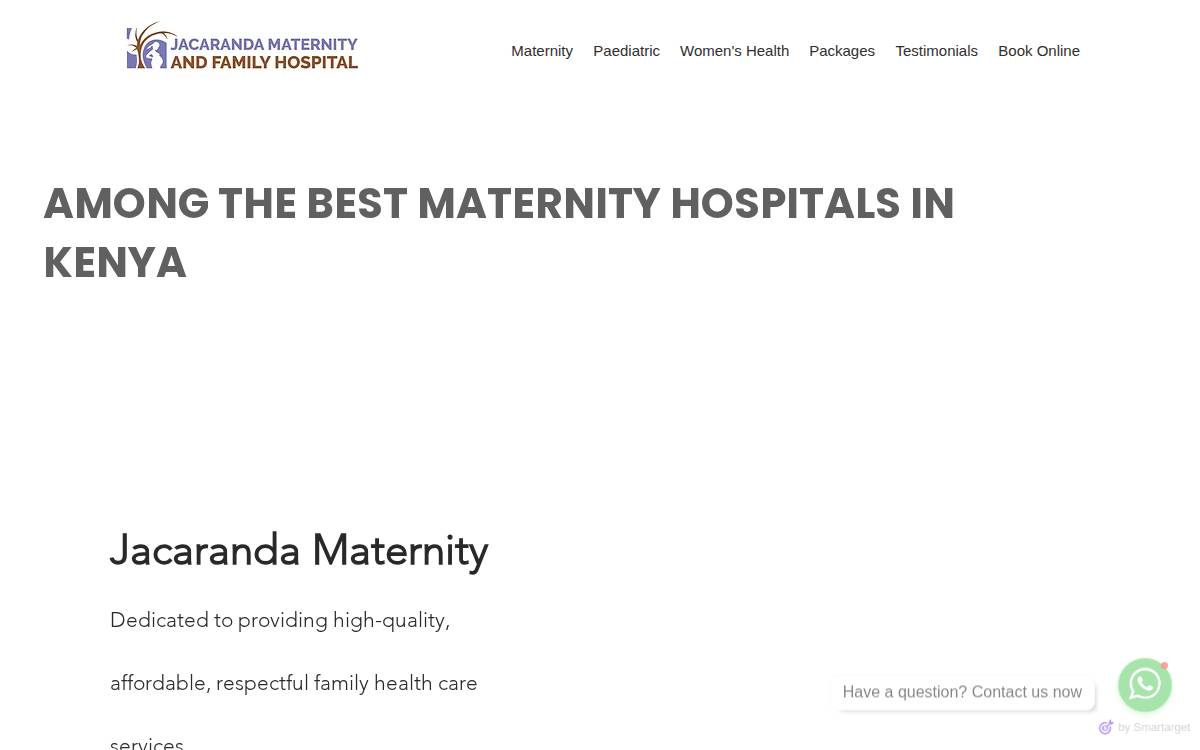 Jacaranda Maternity website preview