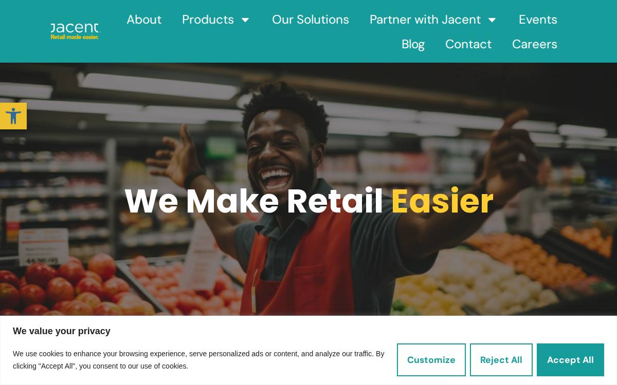 Jacent Strategic Merchandising website preview