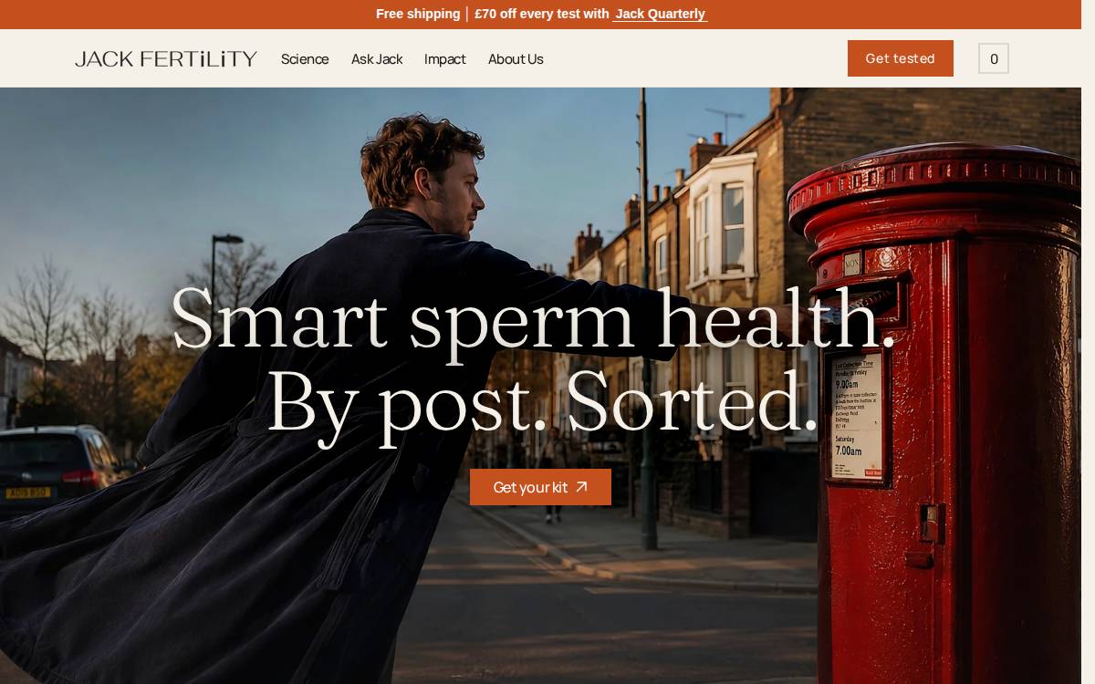 Jack Fertility website preview