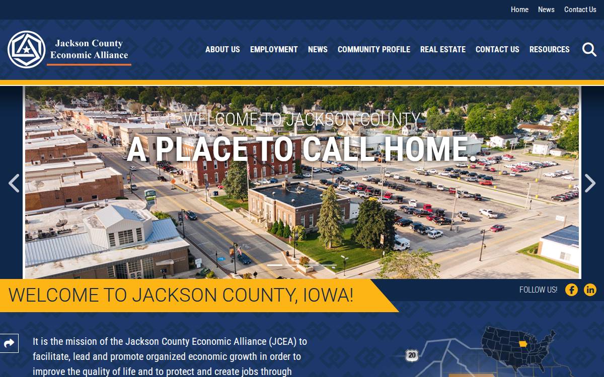 Jackson County Economic Alliance website preview