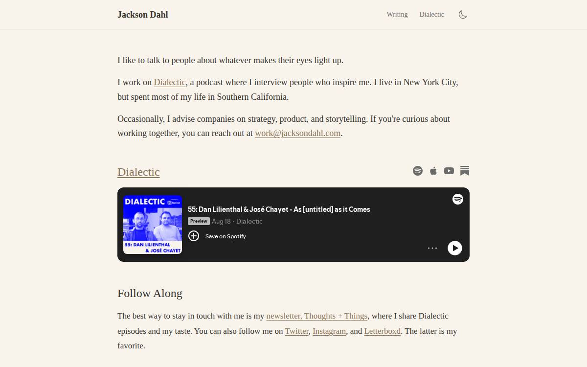 Jacksondahl website preview