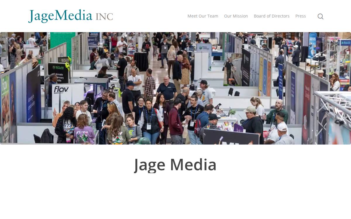 Jage Media website preview