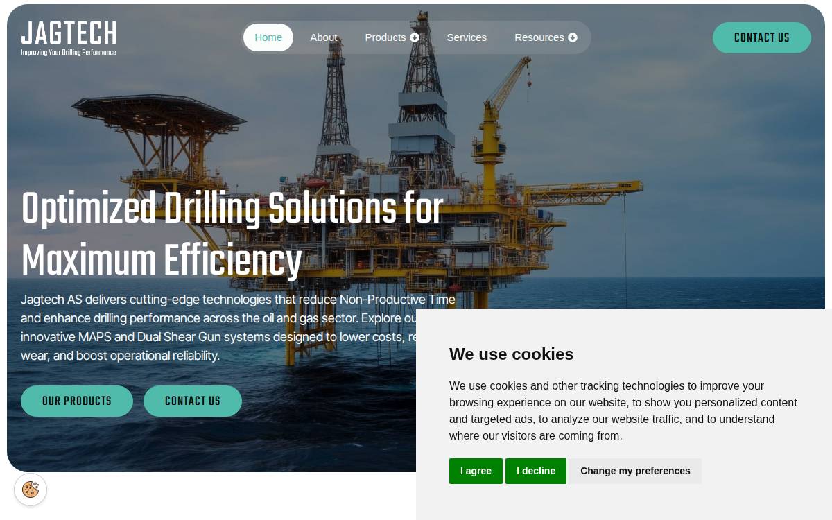 Jagtech website preview