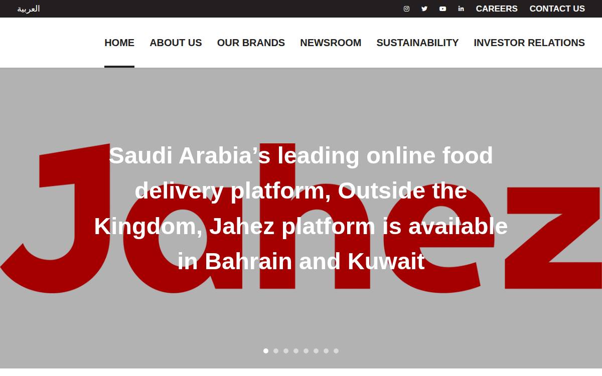 Jahez website preview