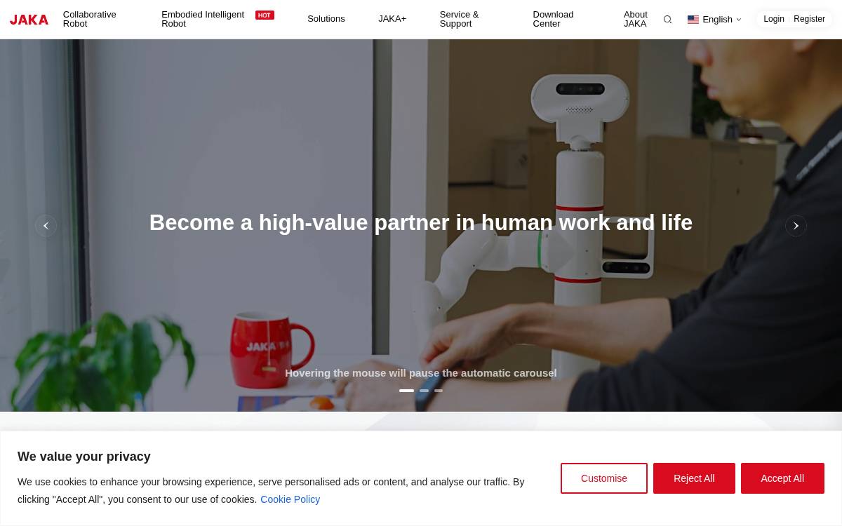 JAKA website preview
