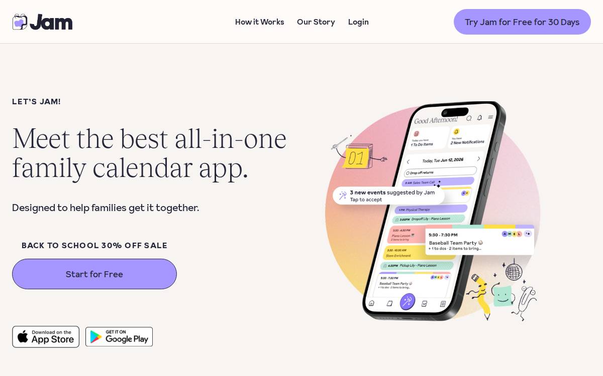 Jam Life website preview