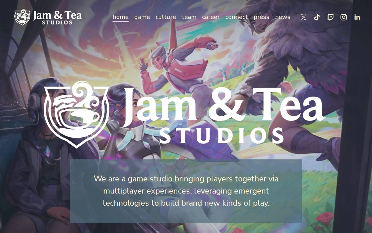 Jam & Tea website preview