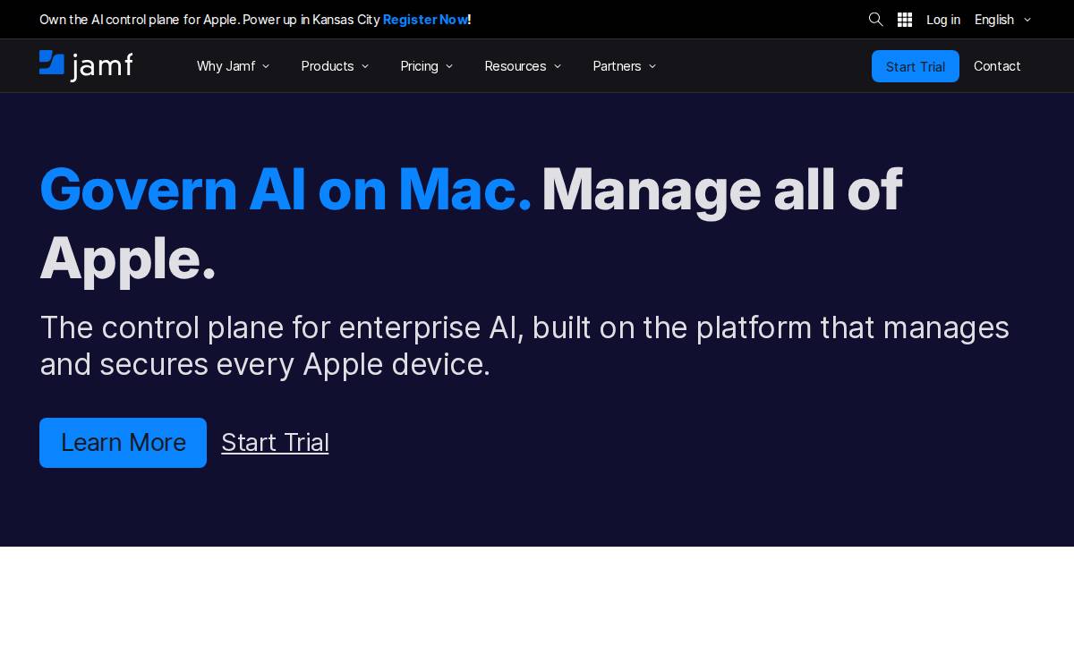 Jamf website preview