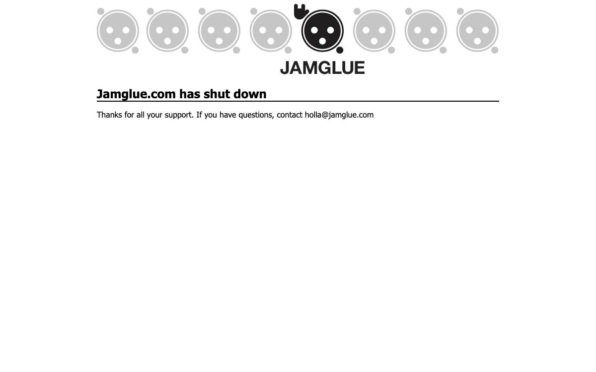 Jamglue website preview