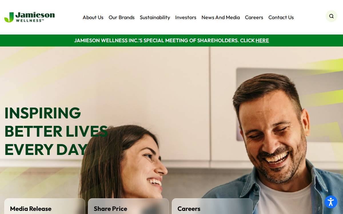 Jamieson Wellness website preview