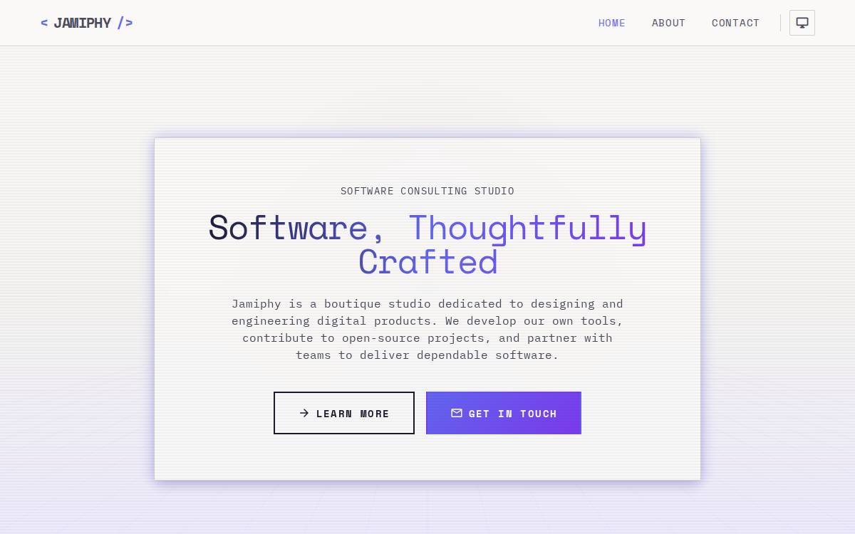 Jamiphy website preview