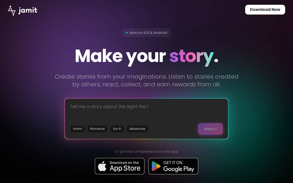 Jamit website preview