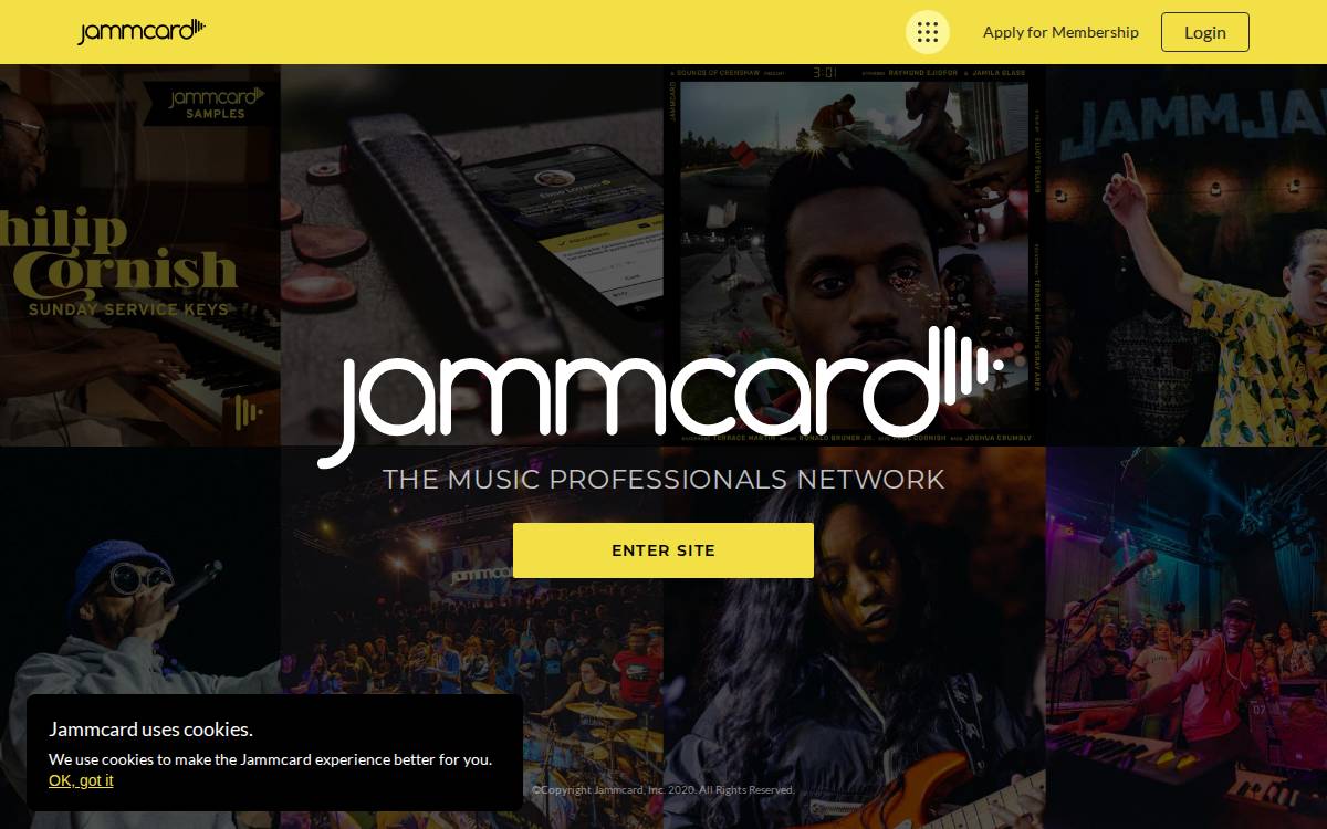 Jammcard website preview