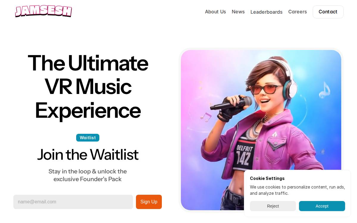 Jamsesh website preview