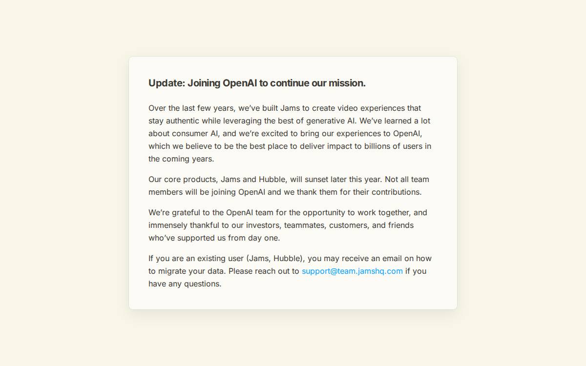 Jamshq website preview