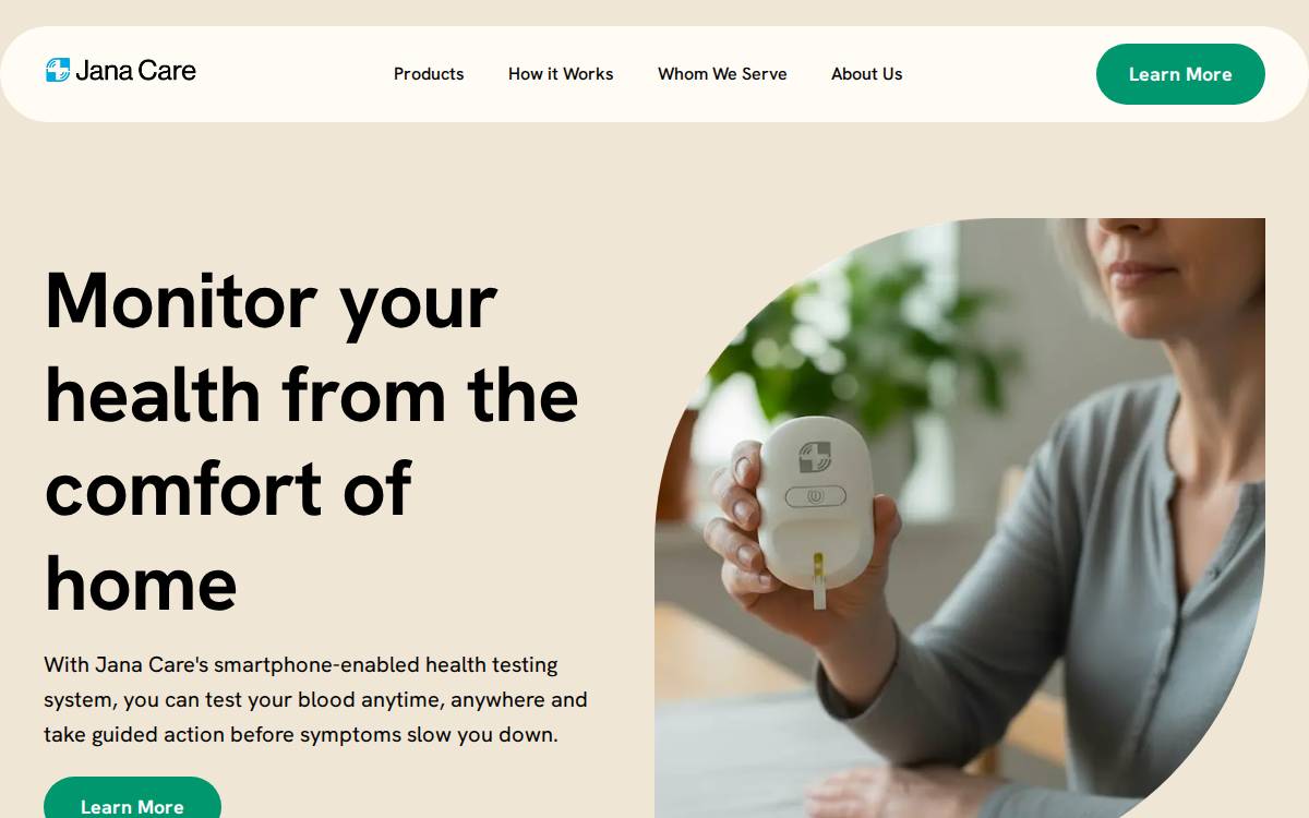 Jana Care website preview